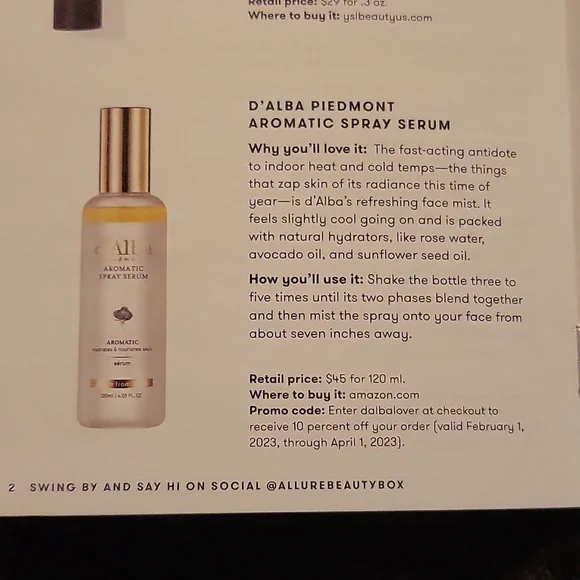 d'Alba White Truffle First Aromatic Spray Serum - Picture 6 of 8